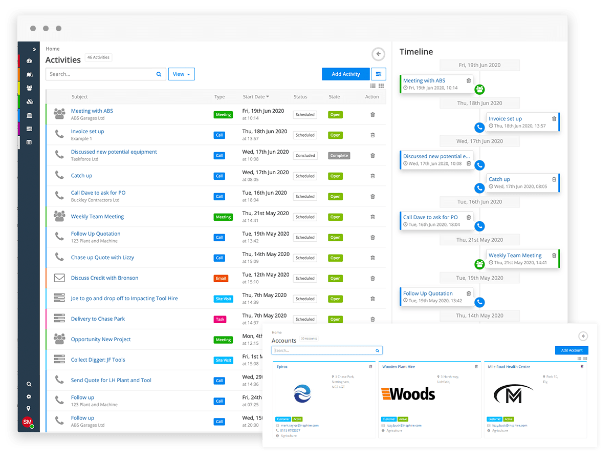 A desktop screenshot of OnRent software