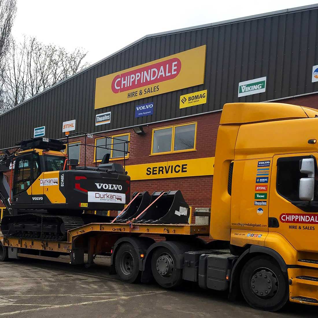 Front store view and truck of Chippindale Hire & Sales.